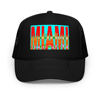 Foam trucker hat world travel usa miami florida 001