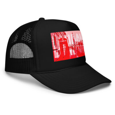 Foam trucker hat world travel England London 001