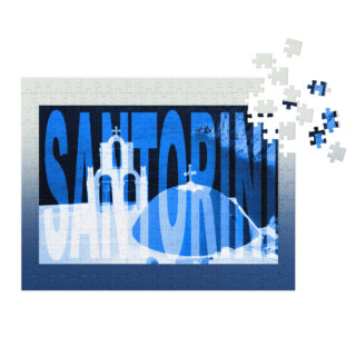 Jigsaw puzzle with tin world travel greece santorini 002
