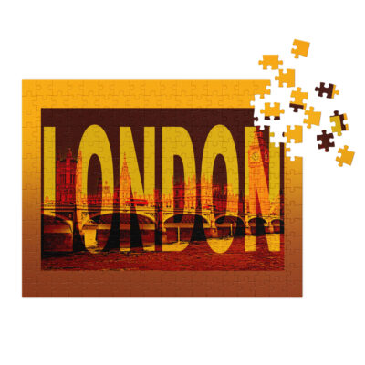 Jigsaw puzzle with tin world travel England London 001