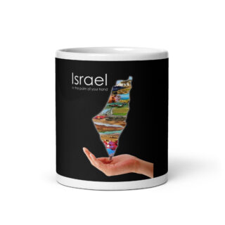 White glossy mug Israel 001