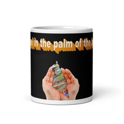 White glossy mug Israel 002