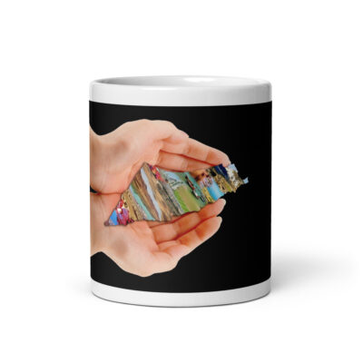 White glossy mug Israel 006