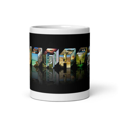 White glossy mug Israel 009
