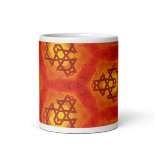 White glossy mug star of David Israel 002