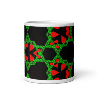 White glossy mug star of David Israel 003