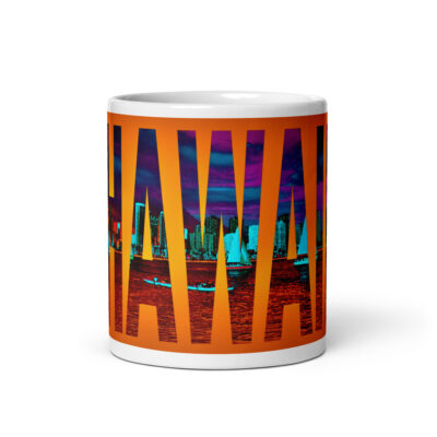 White glossy mug world travel usa hawaii 001