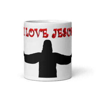 White glossy mug I LOVE JESUS 001