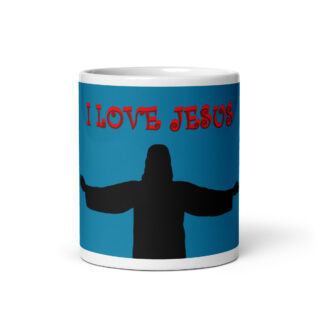White glossy mug I LOVE JESUS 004