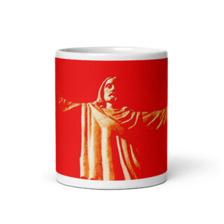 Black Glossy Mug I LOVE JESUS 001