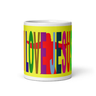 White glossy mug I LOVE JESUS 006