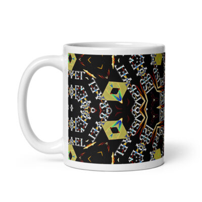 White glossy mug Israel 003
