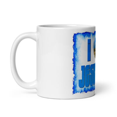 White glossy mug Jerusalem Israel 004