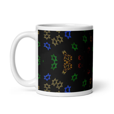 White glossy mug star of David Israel 001