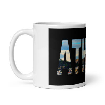 White glossy mug world travel greece Athens 001