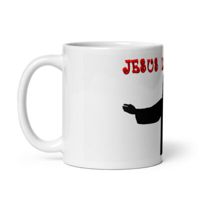 White glossy mug JESUS LOVES YOU 001