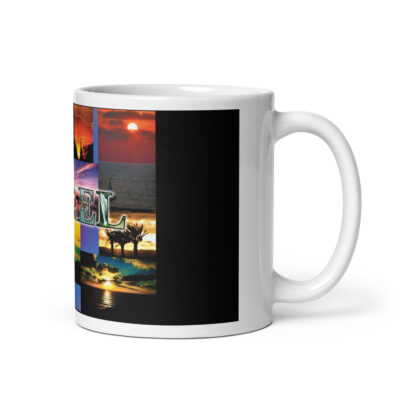 White glossy mug Israel 007