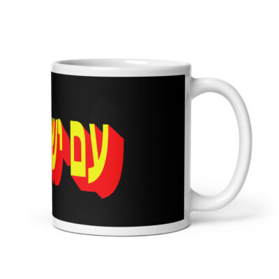 White glossy mug Am Yisrael chai Israel 004