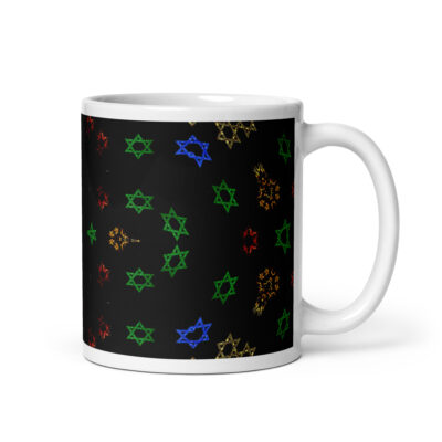 White glossy mug star of David Israel 001