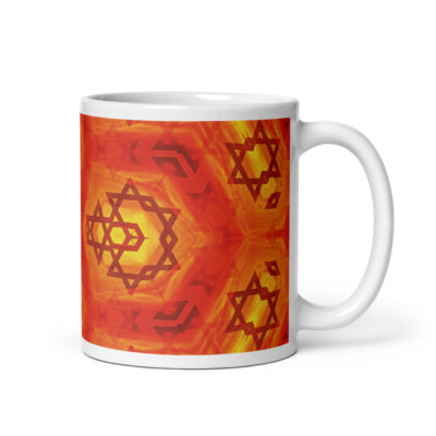 White glossy mug star of David Israel 002