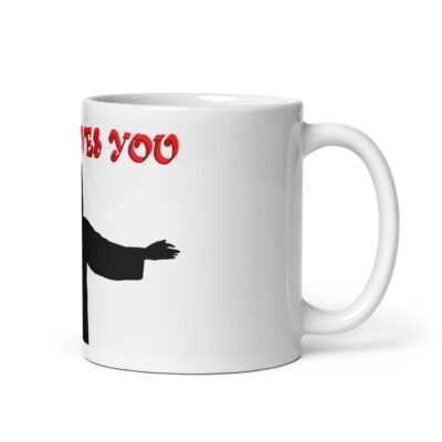White glossy mug JESUS LOVES YOU 001