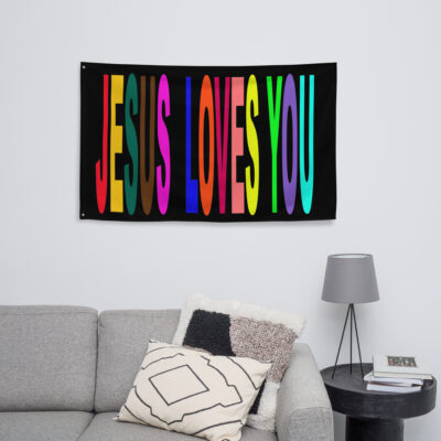 Flag JESUS LOVES YOU 002