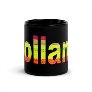 Black Glossy Mug world travel Netherlands 001