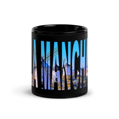 Black Glossy Mug world travel spain La Mancha 001