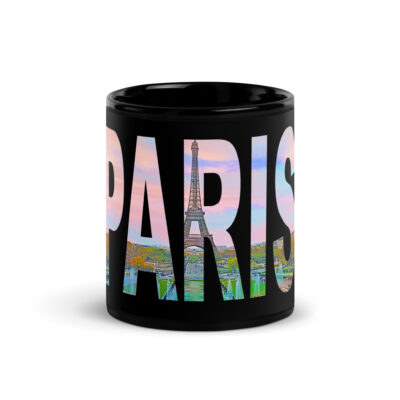 Black Glossy Mug world travel France Paris 003