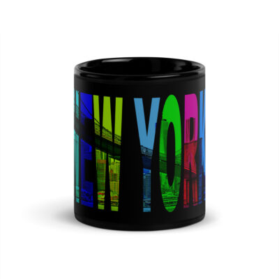 Black Glossy Mug world travel usa new york city 004