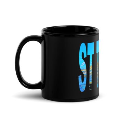 Black Glossy Mug world travel france st tropez 002