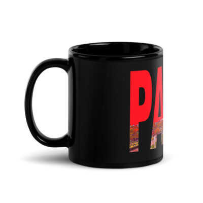 Black Glossy Mug world travel France Paris 001