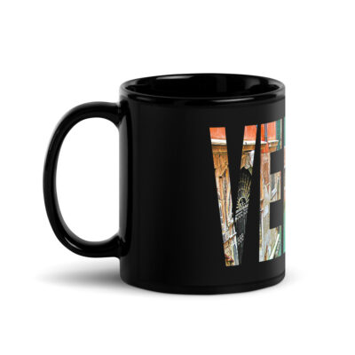 Black Glossy Mug world travel Italy Venice 001