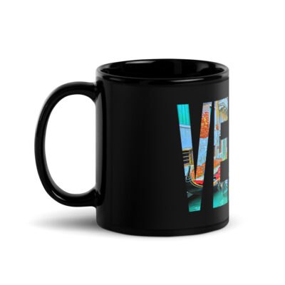 Black Glossy Mug world travel Italy Venice 002