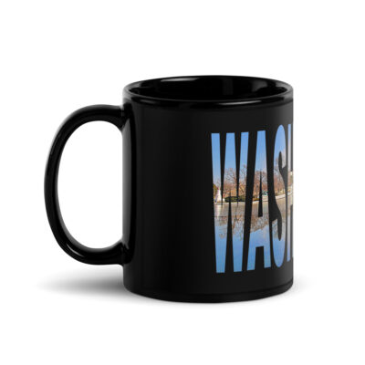 Black Glossy Mug world travel usa Washington DC 001