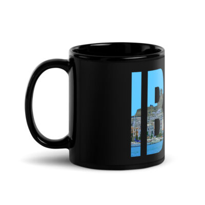 Black Glossy Mug world travel spain ibiza 001