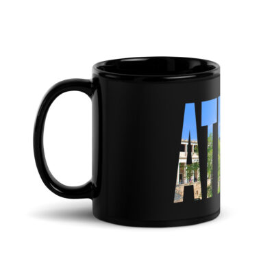 Black Glossy Mug world travel greece Athens 001
