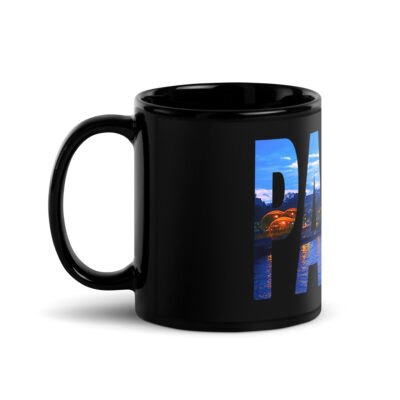 Black Glossy Mug world travel France Paris 002