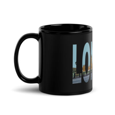 Black Glossy Mug world travel England London 003