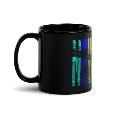 Black Glossy Mug world travel usa new york city 004
