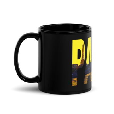 Black Glossy Mug world travel France Paris 006
