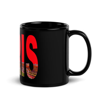 Black Glossy Mug world travel France Paris 001