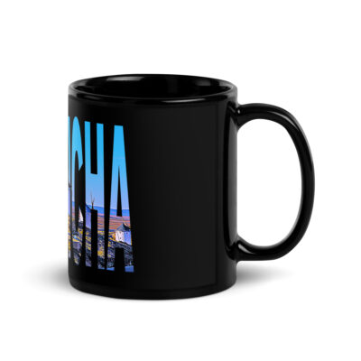 Black Glossy Mug world travel spain La Mancha 001