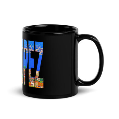 Black Glossy Mug world travel france st tropez 003
