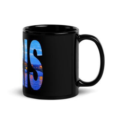 Black Glossy Mug world travel France Paris 002