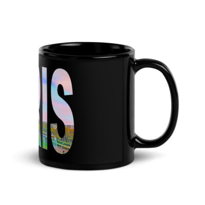 Black Glossy Mug world travel France Paris 003