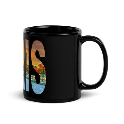 Black Glossy Mug world travel France Paris 005