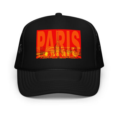 Foam trucker hat world travel france paris 002