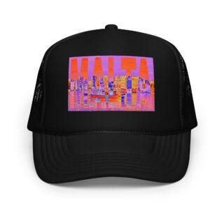 Foam trucker hat world travel malta 002
