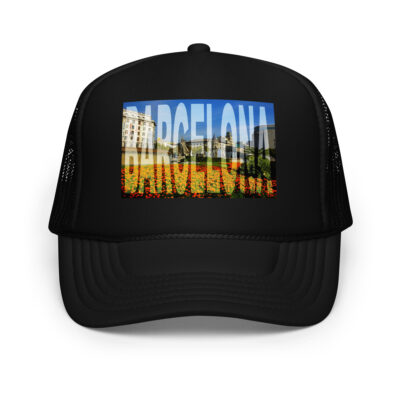 Foam trucker hat world travel Spain Barcelona 002